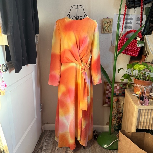 C/MEO Collective Dresses & Skirts - CMEO Collective Orange Sherbet Blindfold Dress Tie-Dye 8